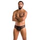 Мужские трусы со шнуровкой Passion 035 SLIP RICHARD S/M Black, экокожа, сетка