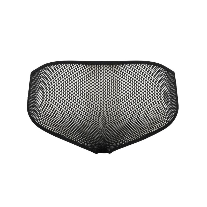 Мужские трусы со шнуровкой Passion 035 SLIP RICHARD S/M Black, экокожа, сетка