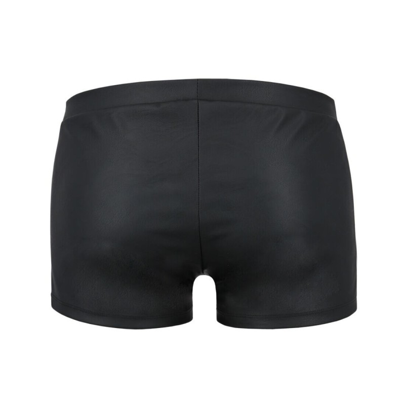 Мужские кожаные боксеры с клапаном Passion 050 SHORT PATRICK S/M Black