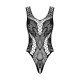 Бодістокінг з вирізами Obsessive B138 teddy S/M/L, black, з доступом