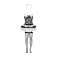 Еротичний костюм покоївки зі спідницею Obsessive Housemaid 5 pcs costume S/M, black, топ, спідниця, стринги, пов'язка на голову, п
