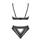 Комплект белья Obsessive Natilya 2-pcs set M/L, black, бюстгальтер, трусики