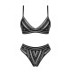 Комплект белья Obsessive Natilya 2-pcs set M/L, black, бюстгальтер, трусики