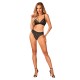Комплект белья Obsessive Natilya 2-pcs set M/L, black, бюстгальтер, трусики