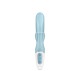 Вібратор-кролик Satisfyer Love Me Blue, гнучкий, відросток з потрійним кінчиком