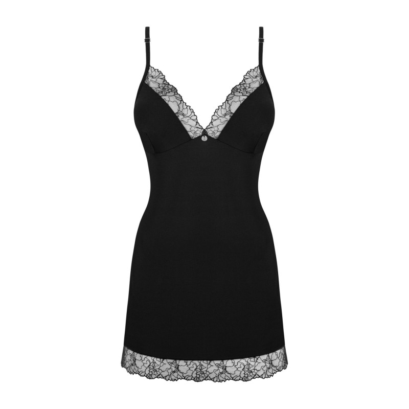 Сорочка та трусики Obsessive Bella Rou chemise & thong XL/2X