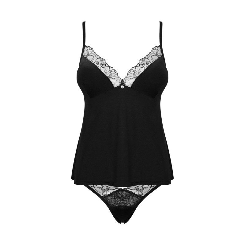 Топ та трусики Obsessive Bella Rou top & panties XL/2XL, топ, трусики