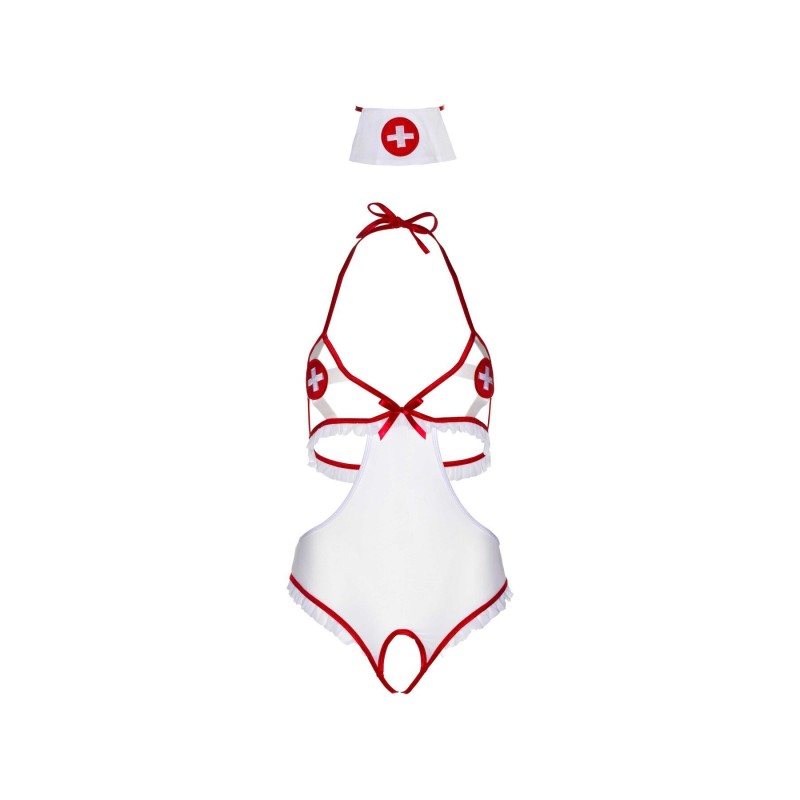 Костюм медсестры Leg Avenue Naughty Nurse, one size, боди и шапочка