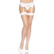 Панчохи у велику сітку Leg Avenue Fence Net Thigh Highs White, one size