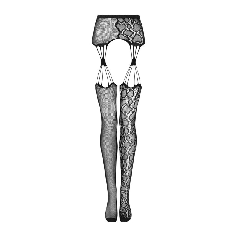 Еротичні колготки-бодістокінг Obsessive Garter stockings S821 S/M/L