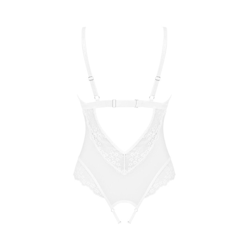 Эротическое полупрозрачное боди Obsessive Heavenlly crotchless teddy M/L, с доступом