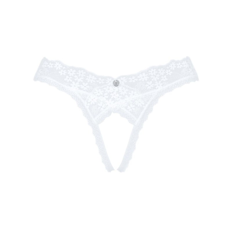 Мереживні танга Obsessive Heavenlly crotchless thong XL/2XL, з доступом