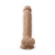 Фалоімітатор з вібрацією SilexD Vetus Vibro Flesh (MODEL 1 size 8in) + LRS, двошаровий, діам. 4,2 см