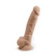 Фалоімітатор з вібрацією SilexD Vetus Vibro Flesh (MODEL 1 size 8in) + LRS, двошаровий, діам. 4,2 см
