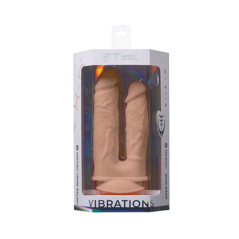 Двойной фаллоимитатор с вибрацией SilexD Double Gusto Vibro Flesh (Model 1 size 8