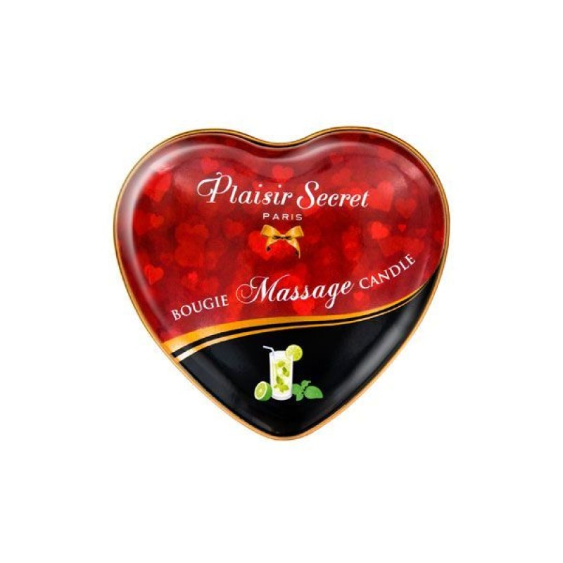 Розпродаж!!! Масажна свічка-серце Plaisirs Secrets Mojito 35 мл (термін 05.2026)