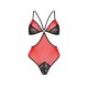 Напівпрозоре боді з мереживом Passion PEONIA BODY S/M red