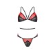 Комплект білизни Passion PEONIA SET XXL/XXXL red, бра, трусики