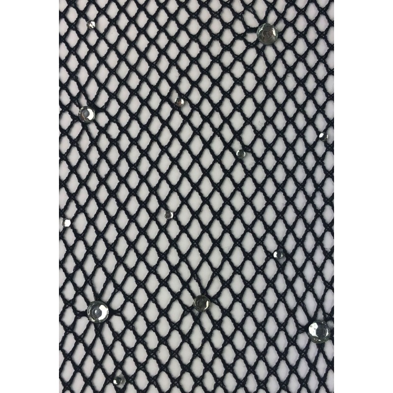 Колготки Leg Avenue Rhinestone micro net tights One size Black, мелкая сетка, стразы