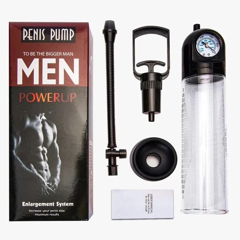 Вакуумна помпа Men Powerup зі стрілковим манометром і ручним насосом