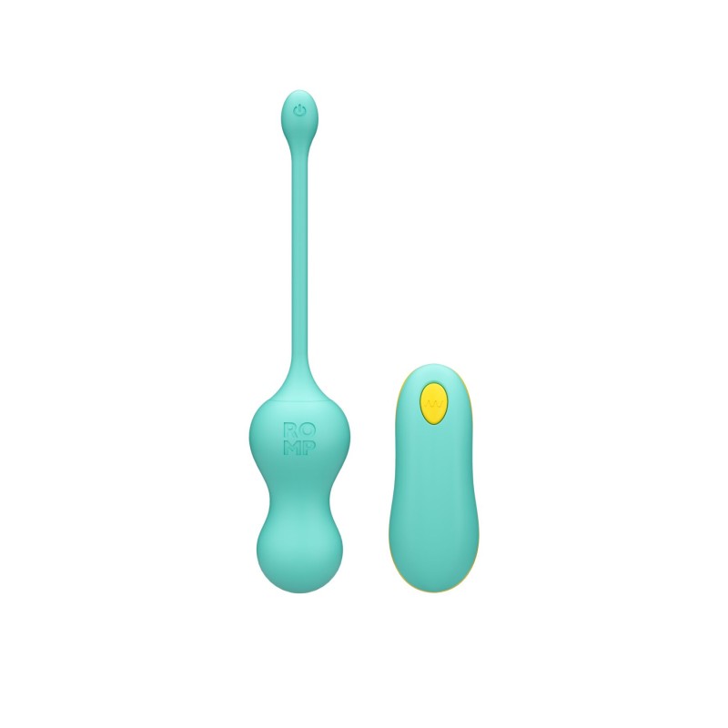 Віброяйце для точки G з пультом керування Romp Cello Light Teal, водонепроникне