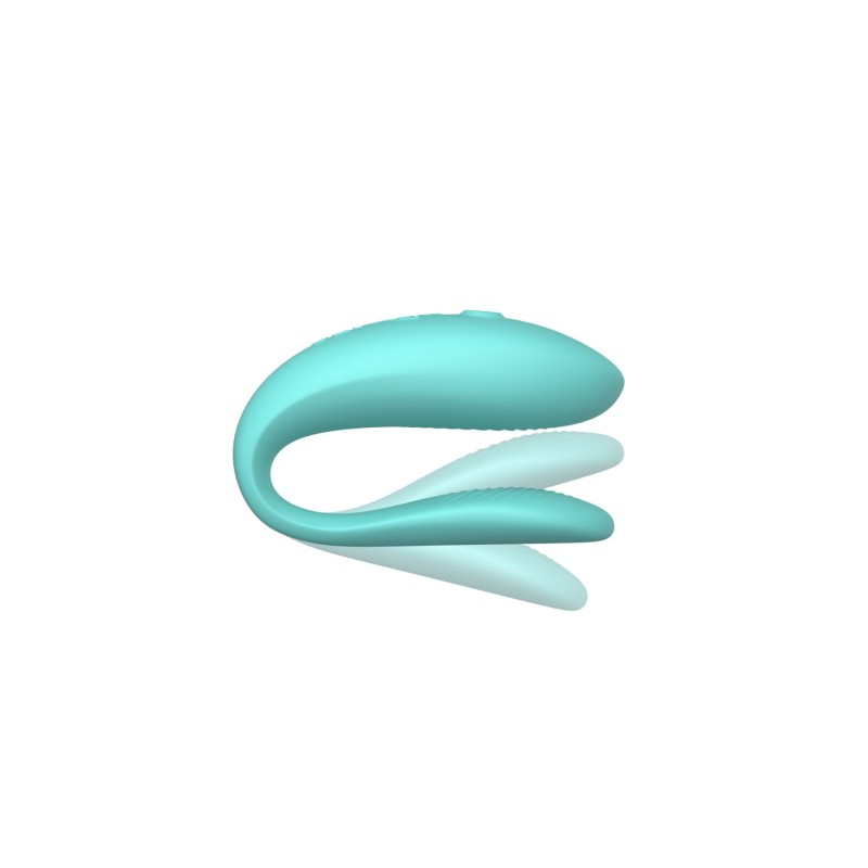 Смарт-вібратор для пар We-Vibe Sync Lite Aqua, 10 віброрежимів, можна поєднувати з проникним сексом