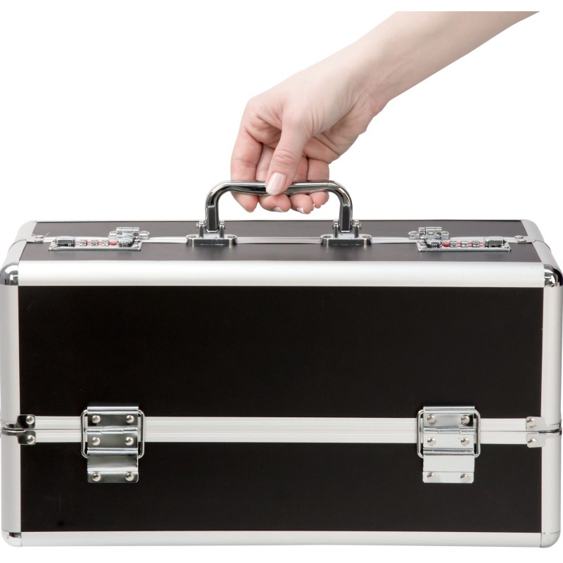 Великий кейс для зберігання секс-іграшок BMS Factory Large Lokable Vibrator Case Black,кодовий замок