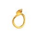 Эрекционное кольцо с головой кобры Master Series: Cobra King Golden Cock Ring