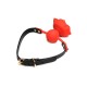 Силіконовий кляп з трояндою Master Series: Blossom Silicone Rose Gag – Red