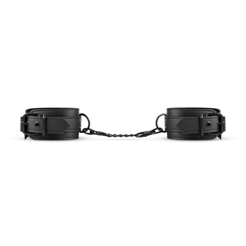 Наручники Bedroom Fantasies: Faux Leather Handcuffs One Size, чорні