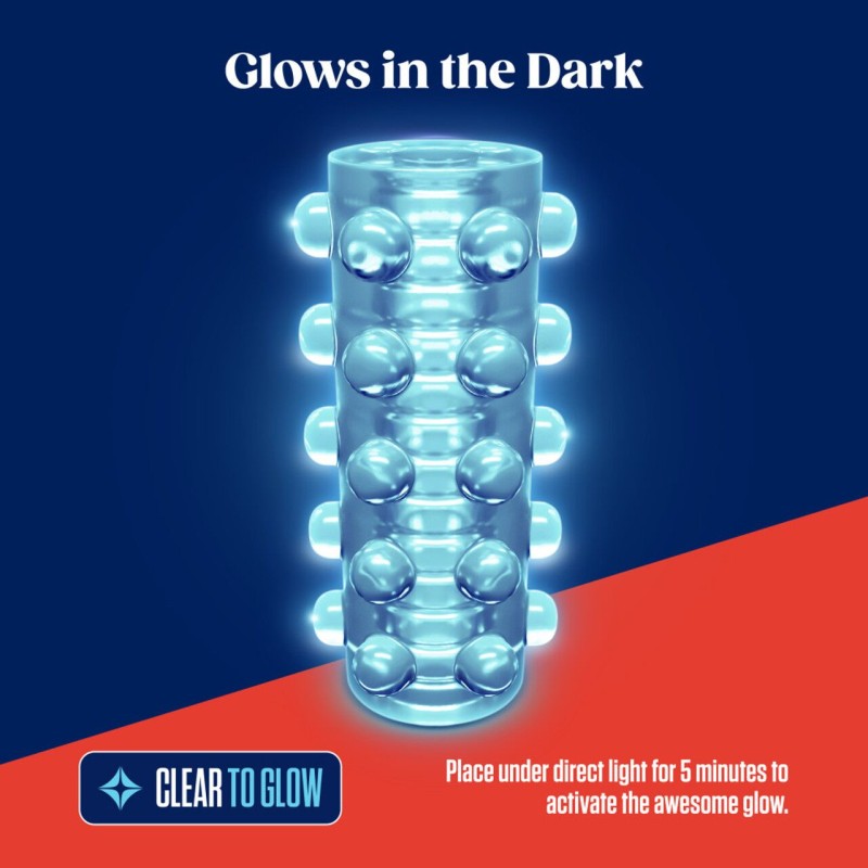 Мастурбатор Blush Rize – Swich Glow in the Dark Masturbator Clear, двосторонній, світиться в темряві