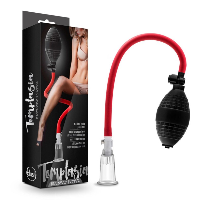 Вакуумна помпа для клітора Blush Temptasia – Beginner's Clitoral Pumping System, механічна, груша
