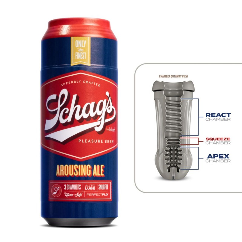Мастурбатор – банка пива Blush Schag's Arousing Ale Masturbator – Frosted, самозмащуваний, вакуум