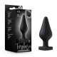Анальна пробка Blush Temptasia – Fuck Me Anal Plug – Black, основа у вигляді сердечка