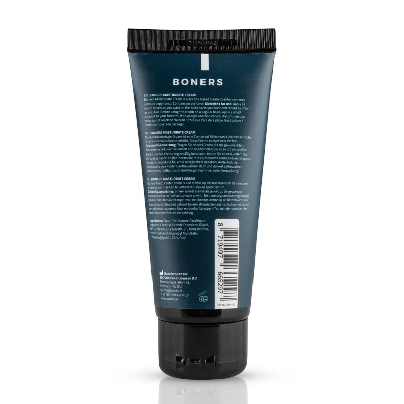 Крем для мастурбації Boners Masturbation Cream на водно-силіконовій основі