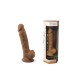 Фалоімітатор SilexD Johnny Caramel (MODEL 1 size 7in), двошаровий, силікон + Silexpan, діаметр 3,8см