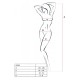 Бодистокинг с множеством бретелей Passion BS095 One Size, white, имитация пояса и чулок, с доступом