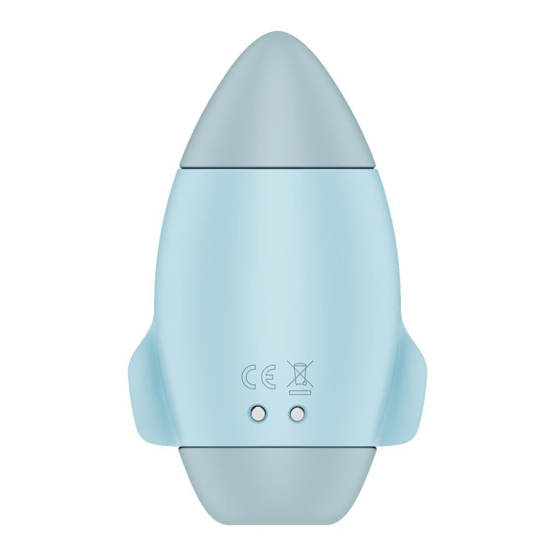 Вакуумний стимулятор з вібрацією Satisfyer Mission Control Blue, 2 незалежні мотори