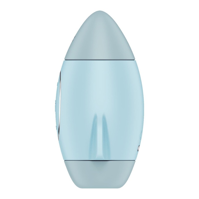 Вакуумний стимулятор з вібрацією Satisfyer Mission Control Blue, 2 незалежні мотори