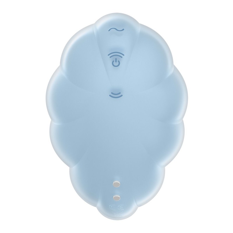 Вакуумный стимулятор с вибрацией Satisfyer Cloud Dancer Blue