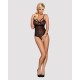 Кружевное боди с доступом Obsessive 818-TED-1 teddy XS/S, черное