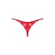 Трусики з доступом Obsessive Ingridia crotchless thong XS/S, червоні