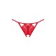 Трусики з доступом Obsessive Ingridia crotchless thong M/L, червоні