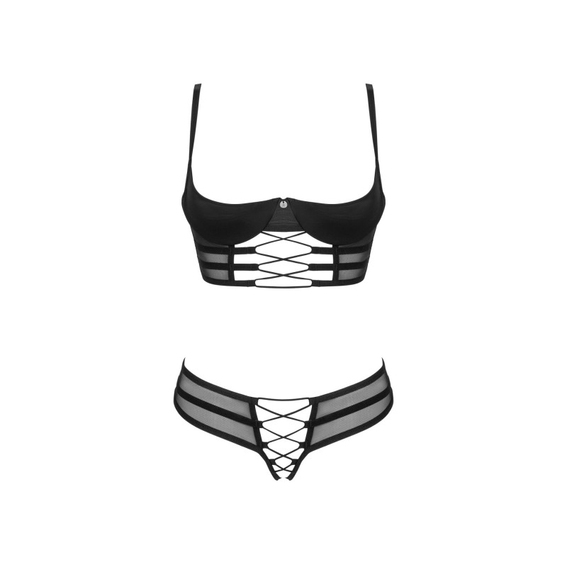 Комплект Obsessive Roxelia 2-pcs crotchless set M/L