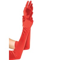 Довгі атласні рукавички Leg Avenue Extra Long Satin Gloves, One Size, червоні