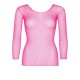 Сітчастий топ Leg Avenue Long Sleeves T-Shirts Neon Pink, One Size