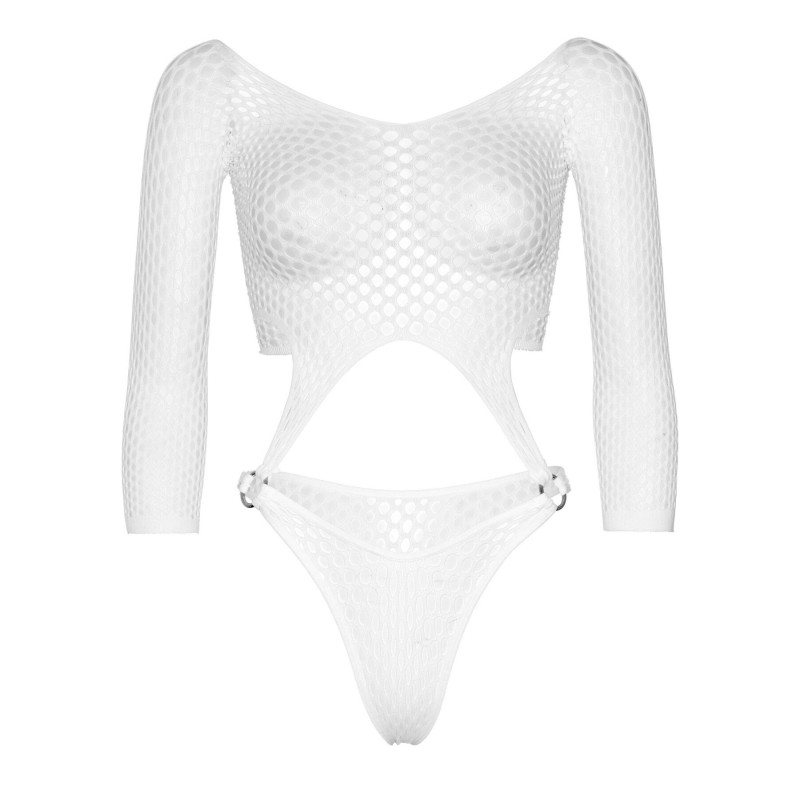 Еротичне боді Leg Avenue Top bodysuit with thong back White