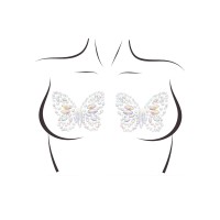 Пэстис-бабочки из кристаллов Leg Avenue Chrysallis nipple sticker, наклейки, светятся в темноте