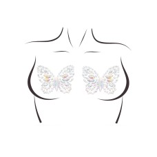 Пестис-метелики з кристалів Leg Avenue Chrysallis nipple sticker, наліпки, світяться у темряві