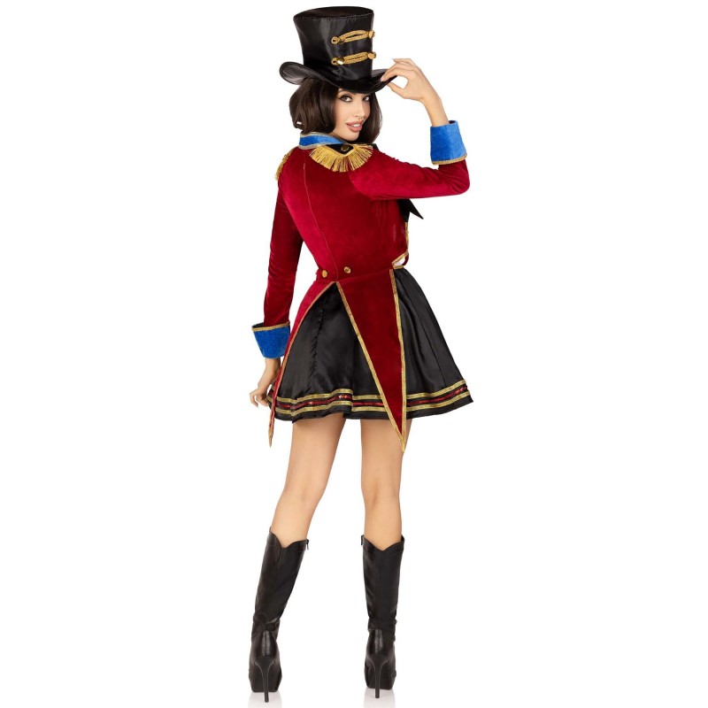 Костюм дрессировщицы Leg Avenue Classic Ringmaster Costume S, платье, шляпа
